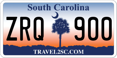 SC license plate ZRQ900