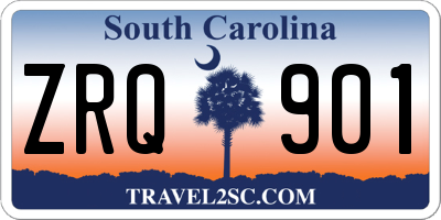 SC license plate ZRQ901