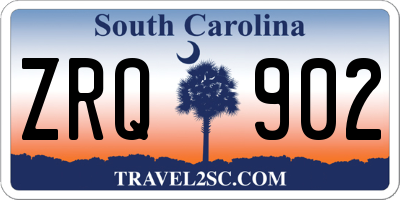 SC license plate ZRQ902