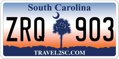 SC license plate ZRQ903