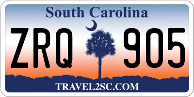 SC license plate ZRQ905