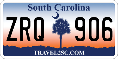 SC license plate ZRQ906