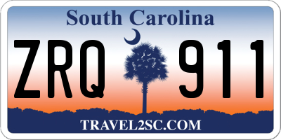 SC license plate ZRQ911