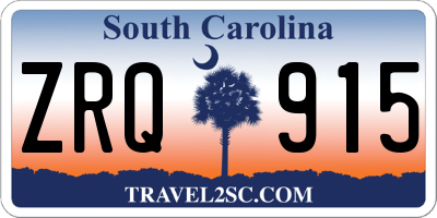 SC license plate ZRQ915