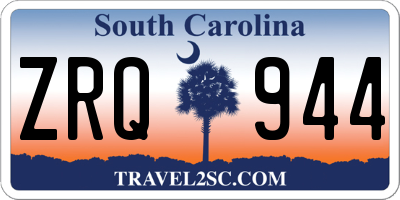 SC license plate ZRQ944