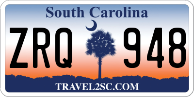 SC license plate ZRQ948