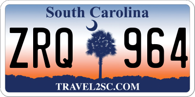 SC license plate ZRQ964