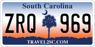 SC license plate ZRQ969