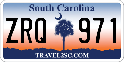 SC license plate ZRQ971
