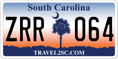 SC license plate ZRR064