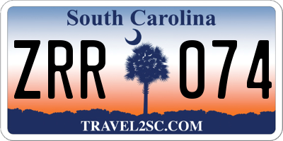 SC license plate ZRR074