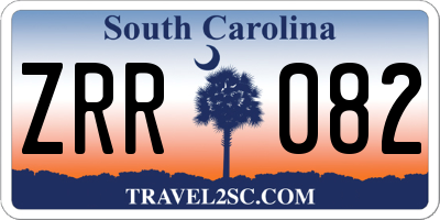 SC license plate ZRR082
