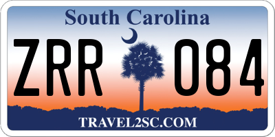 SC license plate ZRR084