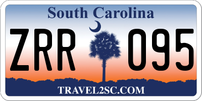 SC license plate ZRR095