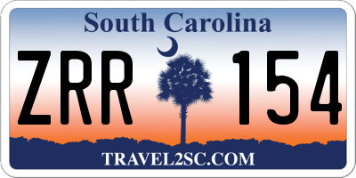 SC license plate ZRR154