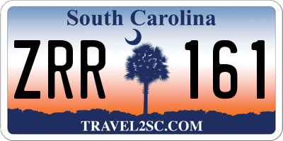 SC license plate ZRR161