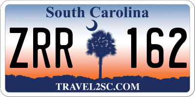 SC license plate ZRR162