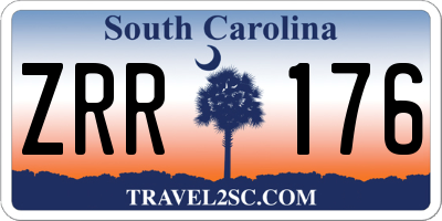 SC license plate ZRR176