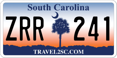 SC license plate ZRR241