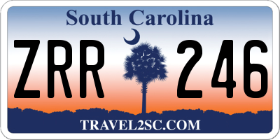 SC license plate ZRR246