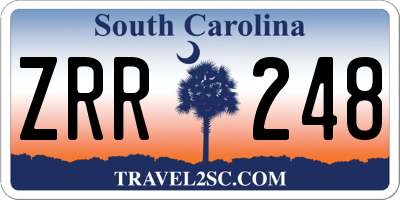 SC license plate ZRR248