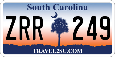 SC license plate ZRR249