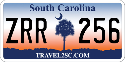 SC license plate ZRR256