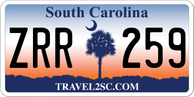 SC license plate ZRR259