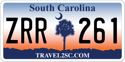 SC license plate ZRR261