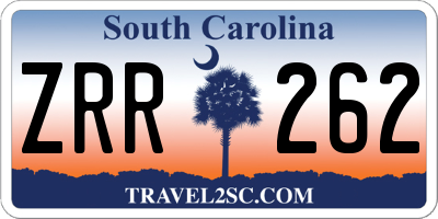SC license plate ZRR262