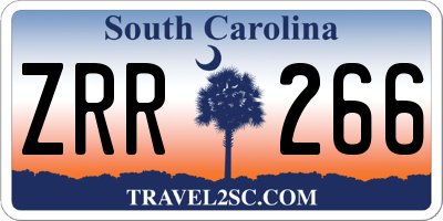 SC license plate ZRR266