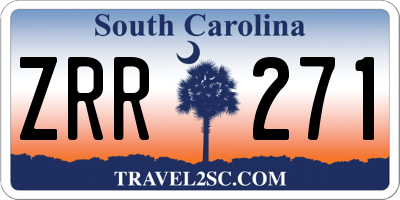 SC license plate ZRR271