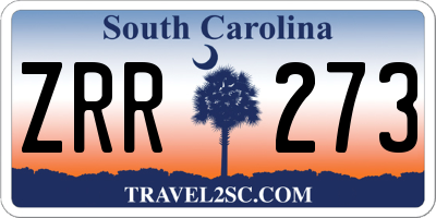 SC license plate ZRR273