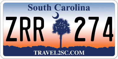 SC license plate ZRR274