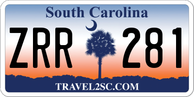 SC license plate ZRR281