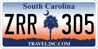 SC license plate ZRR305