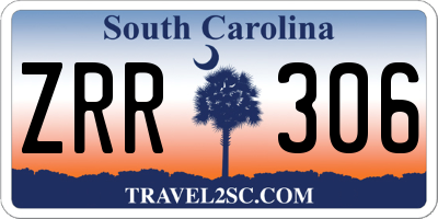 SC license plate ZRR306