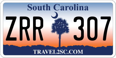 SC license plate ZRR307