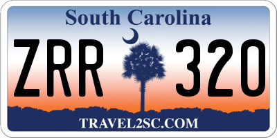 SC license plate ZRR320