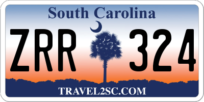 SC license plate ZRR324