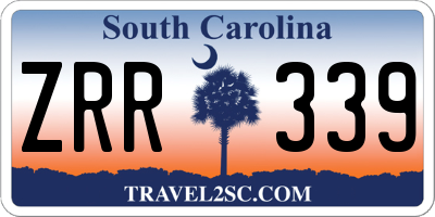 SC license plate ZRR339