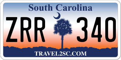 SC license plate ZRR340