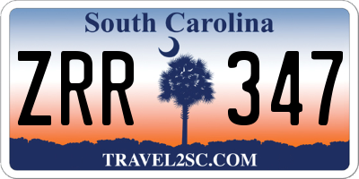 SC license plate ZRR347