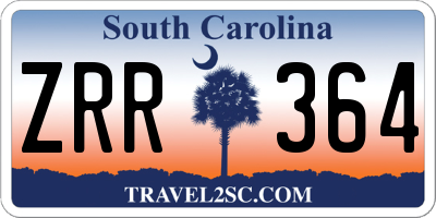 SC license plate ZRR364