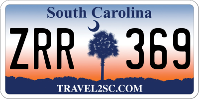 SC license plate ZRR369