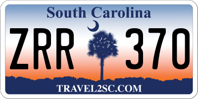 SC license plate ZRR370