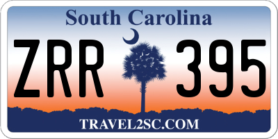SC license plate ZRR395
