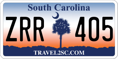 SC license plate ZRR405