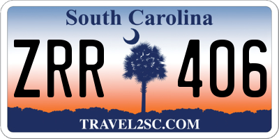 SC license plate ZRR406