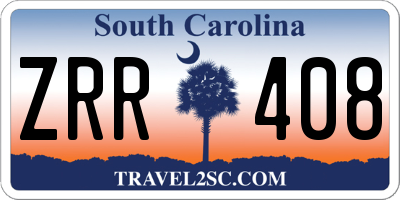 SC license plate ZRR408